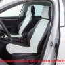Чехлы для RENAULT Sandero 40/60 (2004-2014) Seintex экокожа (черный+серый)
