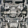 Защита Motodor для Toyota Land Cruiser Prado 250 2023- (закрывает Двигатель, Передний дифференциал; Алюминий 5 мм)