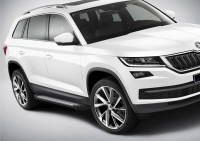 Порог-площадка "Bmw-Style" для Skoda Kodiaq 2017- (Rival)