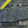 Защита Motodor для Mitsubishi Pajero IV 2012-2020 (закрывает Топливный бак; Сталь 3 мм)