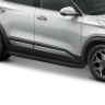 Порог-площадка "Premium-Black" для Kia Seltos 2019- (Rival)