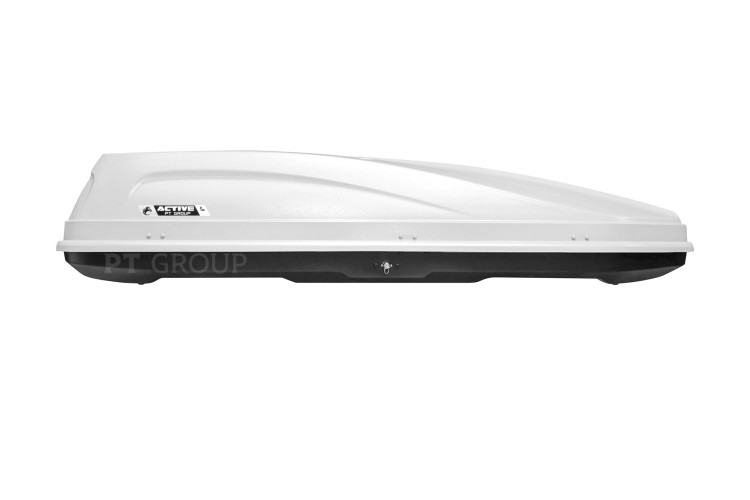 Автомобильный бокс на крышу ACTIVE L 225 x 45 x 88 см белый матовый / Двустороннее открывание