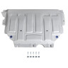 Защита картера + КПП Volkswagen Golf, V - 1.2; 1.4 (122л.с.) (2012-2016) RIVAL алюминий