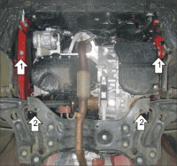 Защита Motodor для Seat Ibiza 2008-2015 (закрывает Двигатель, Коробка переключения передач; Алюминий 5 мм)