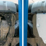 Защита картера + КПП Land Rover Discovery Sport, V - 2.0(240л.с.); 2.2d (188л.с.); 2.2d (150л.с.) (2014-2017) RIVAL алюминий