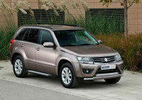 Порог-площадка "Bmw-Style" для Suzuki Grand Vitara, 5D 2005-2008-2012-2016 (Rival)