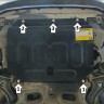 Защита Motodor для Honda Fit 2014-2020 (закрывает Двигатель, Коробка переключения передач; Сталь 2 мм)