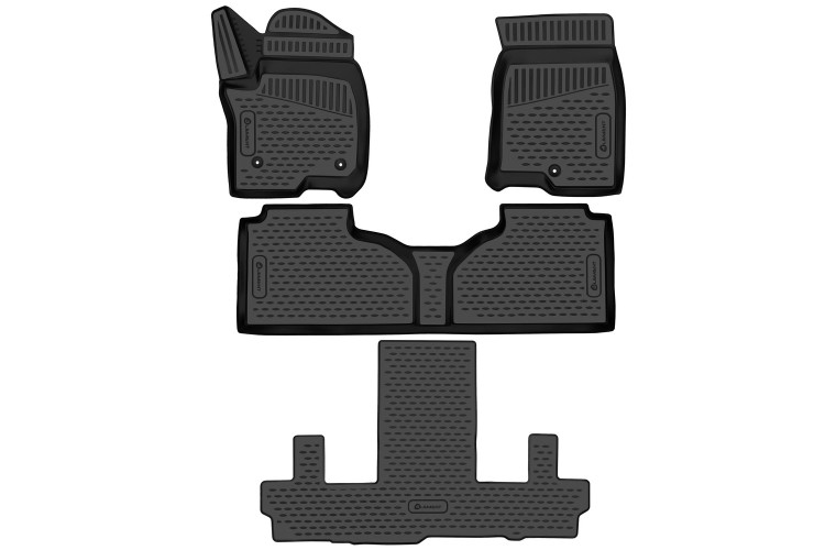 Коврики 3D в салон для CHEVROLET Tahoe (V), 2020-, раздельные сид. 2 ряда, 4 шт. США (полиуретан) Autofamily