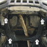 Защита Motodor для Lexus RX 2003-2009 (закрывает Двигатель, КПП; Сталь 2 мм)