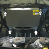 Защита Motodor для Lexus RX 2003-2009 (закрывает Двигатель, КПП; Сталь 2 мм)