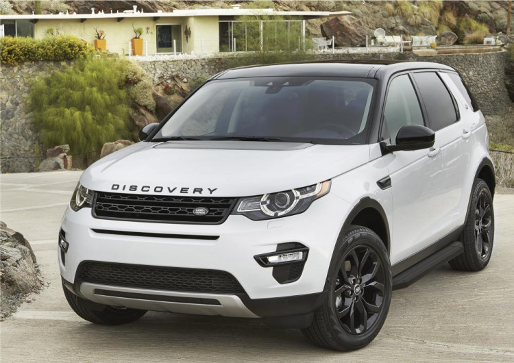 Порог-площадка "Premium-Black" для Land Rover Discovery Sport 2014-2019 (Rival)