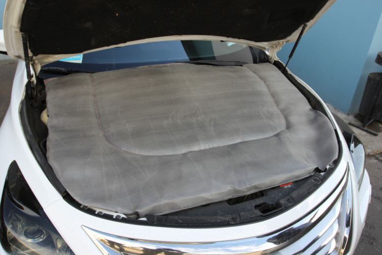 Автоодеяло Люкс подходящее для Ford Mustang (160 см х 90 см) темно-серое
