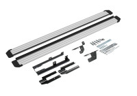 Порог-площадка "Slim Silver" для Nissan X-Trail 2007-2011-2015 (Rival)