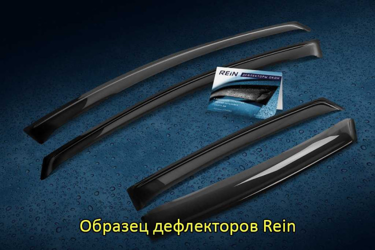 Дефлектор окон (ВСТАВНОЙ ПОД РЕЗИНКУ), 4 шт., Renault Sandero I, 2009-2014 (Rein)