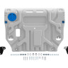Защита картера + КПП для Haval Dargo 2022-;2,0;4WD;РКПП /Haval F7 2024-;1,5;2,0;4WD;РКПП /Haval H7 2025-;2,0;4WD;РКПП, Rival, Алюминий