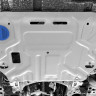 Защита картера + КПП для Haval Dargo 2022-;2,0;4WD;РКПП /Haval F7 2024-;1,5;2,0;4WD;РКПП /Haval H7 2025-;2,0;4WD;РКПП, Rival, Алюминий