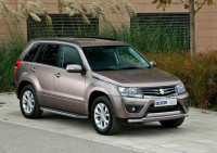 Порог-площадка "Premium" для Suzuki Grand Vitara, 5D 2005-2008-2012-2016 (Rival)