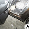 Накладки на пороги с логотипом для  KIA CARENS IV (2013-) NataNiko