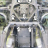 Защита Motodor для Land Rover Range Rover  2009-2013 (закрывает Двигатель, КПП, Радиатор, Раздатку; Сталь 3 мм, 4 части)