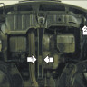 Защита Motodor для Nissan Micra  1992-2003 (закрывает Двигатель, КПП; Сталь 2 мм)