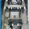 Защита Motodor для Land Rover Range Rover Vogue  2013- (закрывает Двигатель, Пер. дифференциал, КПП, Раздатку; Сталь 3 мм, 2 части)
