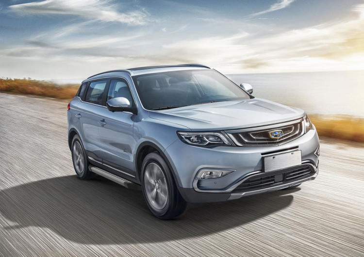 Порог-площадка "Bmw-Style" для Geely Atlas 2018- (Rival)
