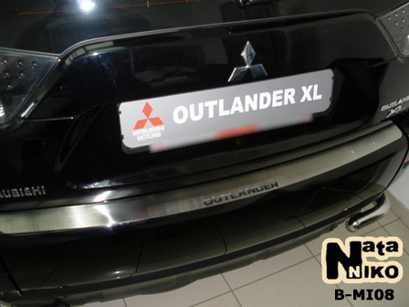 Накладка на з/бампер  MITSUBISHI OUTLANDER II (2006-) NataNiko