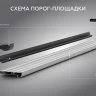 Порог-площадка "Slim Silver" RIVAL для Москвич 3 2022- / JAC JS4 2022-