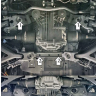 Защита Motodor для TANK 700 2024- (закрывает задний дифференциала; Сталь 2 мм)