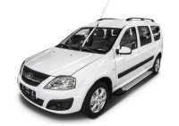 Порог-площадка "Bmw-Style" для Lada Largus Cross 2014- (Rival)