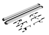 Порог-площадка "Slim Silver" RIVAL для Jetour X90 Plus 2023- FWD,РКПП / Soueast S0 2024-