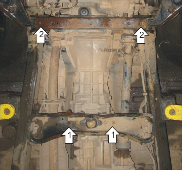 Защита Motodor для Mitsubishi L 200 2014-2015 (закрывает Коробка переключения передач; Алюминий 5 мм)