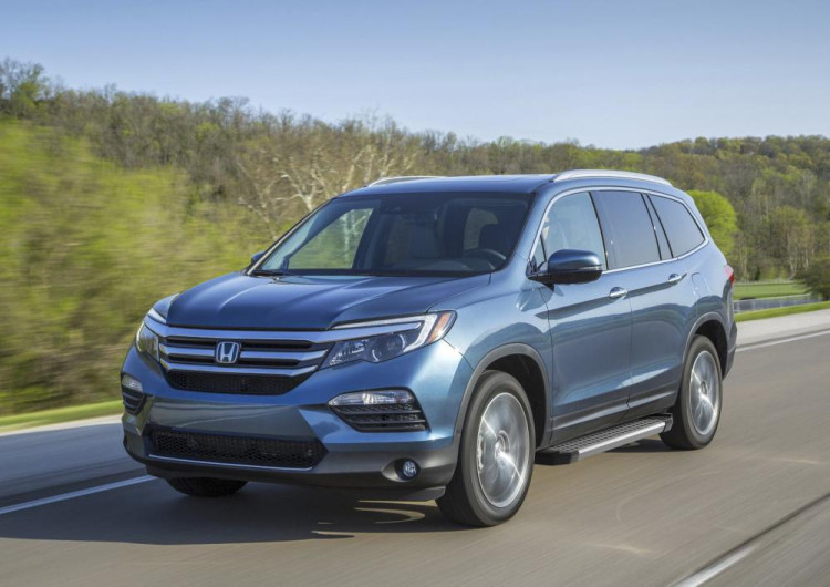 Порог-площадка "Bmw-Style" для Honda Pilot 2016-2019 (Rival)