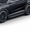 Порог-площадка "Black" RIVAL для Jetour X70 Plus 2023-,1,6,FWD,РКПП / Soueast S07 2024-