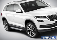 Порог - площадка RIVAL "Silver" для Skoda Kodiaq 