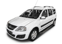 Порог-площадка "Premium" для Lada Largus Cross 2014- (Rival)