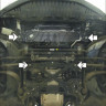 Защита Motodor для Audi A8 2009-2014 (закрывает Двигатель, Коробка переключения передач; Алюминий 5 мм)