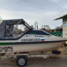 Ходовой тент с дугами на лодку Yamaha SR 17 (Капитан)