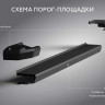 Порог-площадка "Black" RIVAL для Jetour X90 Plus 2023- FWD,РКПП / Soueast S0 2024-