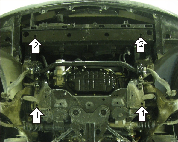 Защита Motodor для Infiniti EX 35 2007-2012 (закрывает Двигатель; Алюминий 5 мм)