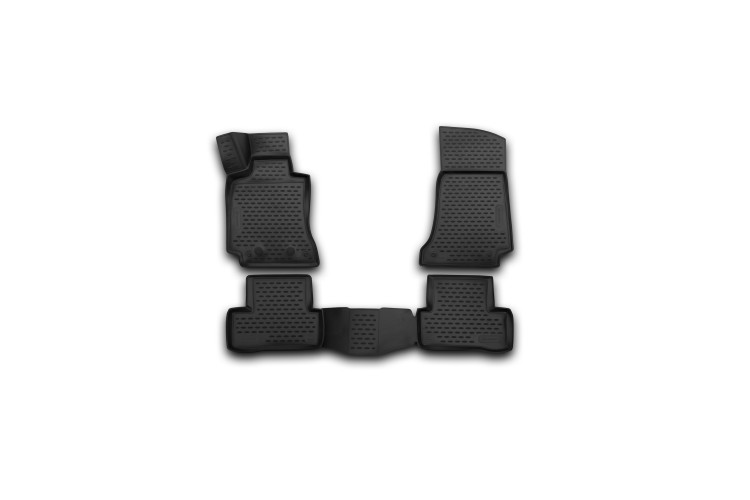 Коврики 3D в салон MERCEDES-BENZ С-Class W205, 2014->, седан, 4 шт. (полиуретан) Autofamily