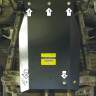 Защита Motodor для Great Wall Deer G5 2004- (закрывает КПП, Разд. коробку; Сталь 3 мм)