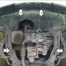 Защита Motodor для Hyundai Tucson 2004-2010 (закрывает Двигатель, Коробка переключения передач; Сталь 2 мм)