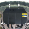 Защита Motodor для Hyundai Tucson 2004-2010 (закрывает Двигатель, Коробка переключения передач; Сталь 2 мм)