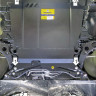 Защита Motodor для Mitsubishi Outlander XL 2007-2009 (закрывает Двигатель, Коробка переключения передач; Сталь 2 мм)