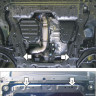 Защита Motodor для Nissan X-Trail 2007-2015 (закрывает Двигатель, КПП; Сталь 2 мм)