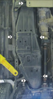 Защита Motodor для Mitsubishi Pajero IV 2006 - 2012 (закрывает Топливный бак; Алюминий 5 мм)
