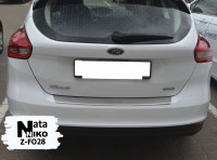 Накладка на з/бампер с загибом  FORD FOCUS III 5D FL  (2015-) NataNiko