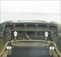 Защита Motodor для Mitsubishi Pajero IV 2006-2012 (закрывает Радиатор; Сталь 2 мм)