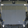 Защита Motodor для Suzuki Liana  2001-2007 (закрывает Двигатель, КПП; Сталь 2 мм)